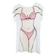 thumbnail image 4 of Camiseta con Estampado de Bikini , Camiseta de Gran Tamaño, de Novedoso, Ropa de de para Mujer , Blanco, Único Rosado Salvador Bikini, 4 of 5