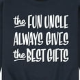 thumbnail image 3 of Instant Message - Best Christmas Gifts Fun Uncle - Men's Crew Neck Fleece Pullover, 3 of 6