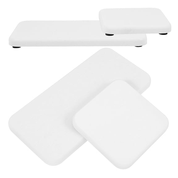 OFFIGAM 4-Pack Multipurpose Diatomite Absorbent Mats for Bathroom Sink, Cups, Soap Holder, Quick Drying