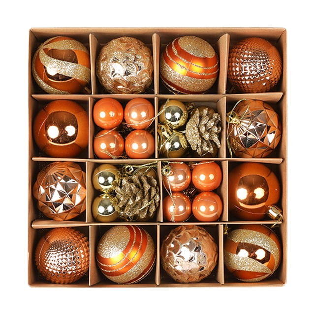 Adornos de Bolas de Navidad BLESIY 36 Uds Naranja
