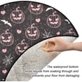 thumbnail image 3 of Coolnut Pink Pumpkins Autumn Christmas Tree Mats Waterproof Tree Skirt, Halloween Jack-O'Lantern Xmas Tree Stand Tray Mat Floor Protector Pad for Holiday Party Decoration, 28.3", 3 of 6