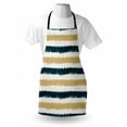 thumbnail image 3 of Striped Apron Navy Blue and Beige Paintbrush Strokes Design Lines Hand Drawn Style Art, Unisex Kitchen Bib Apron with Adjustable Neck for Cooking Baking Gardening, Dark Blue White Beige, by Ambesonne, 3 of 3