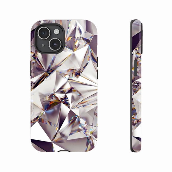 Crystal Clear Luxury iPhone Case for Fashion-Conscious Shoppers & Holiday Gifts, Durable Shockproof Design with Crystal-Cut Edges, Compatible with iPhone 11/12/13/14/15/16 (Pro Max/Plus)