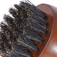 thumbnail image 4 of 3x Cepillo De Barba De Madera Cerdas De Jabalí Suavizan El Rostro Pequeño Redondo Para Hombres Marrón, 4 of 5