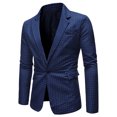 thumbnail image 1 of Vestido de hombre Blazer a cuadros Un botón Slim Fit Traje a cuadros Chaqueta deportiva Chaqueta pequeña Azul oscuro, 1 of 6