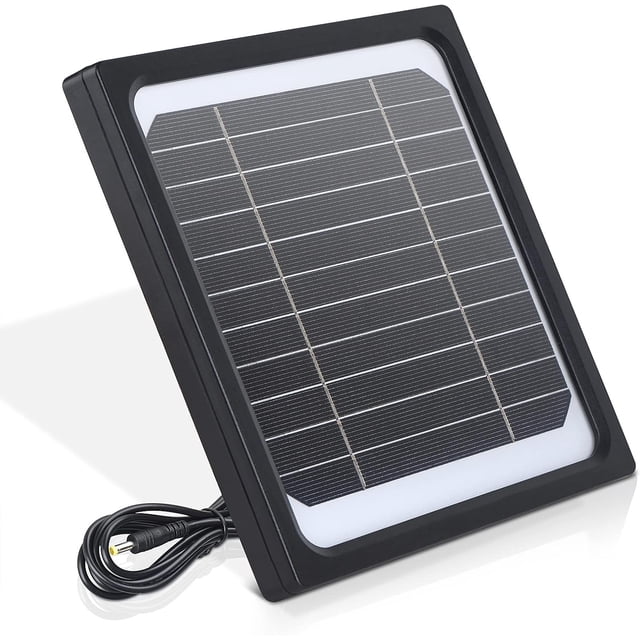 5W 12V Solar Panel for Trail Camera with 5200mAh Rechargeable Battery - IP65 Waterproof Solar Charger Kit, Continuous Power Suppl