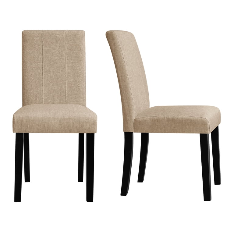 DyFun Linen Upholstered Dining Chairs, Set of 2 photo 1