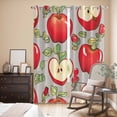 thumbnail image 3 of Kitchen Curtains 84 Inch Length 2 Panels, Red Apples Grommets Window Treatment Curtain, Modern Art Watercolor Thermal Curtains Drapes for Living Room/Bathroom, 3 of 9