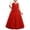 Red Dress for Girls, variant on AINIYS Girls Flare Dress With Crew Neck And Hidden Back Zipper Tulle Skirt For Birthday Party And Formal Event Beige 5-6 Years