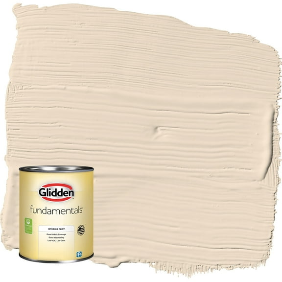 Glidden Fundamentals Oatmeal Cookie / Beige Eggshell Interior Paint, 1 Quart