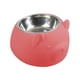 thumbnail image 4 of Comedero para perros inclinado a 15 degree, de acero inoxidable, para gatos y cachorros de interior. Rosa, 4 of 9