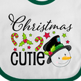 thumbnail image 4 of Inktastic Christmas Cutie snowman Boys or Girls Baby Bib, 4 of 4