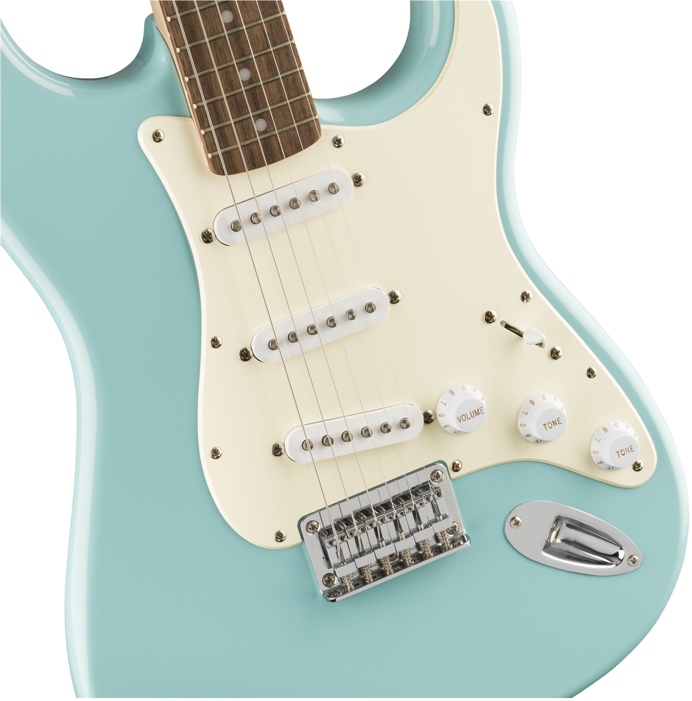 Fender Squier Bullet Stratocaster Hard Tail - Tropical Turquoise Bundle with Gig Bag, Tuner, Strap, Picks, and Austin Bazaar Instructional DVD