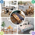 thumbnail image 4 of Rectangle Table Cover Happy Halloween Spooky Trick or Treat Pumpkin Table Cloth,Pattern Foldable Table Cloths for Picnic Gathering Halloween Fall Thanksgiving Christmas, 4 of 5