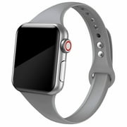LEIXIUER Slim Silicone strap Compatible with Apple watch Bands 38mm 40mm 41mm 44mm 45mm 42mm Ultra 49mm for iWatch Series 8 7 SE 6 5 4 3 2 1 Silicone Sport wrsitband bracelet correa
