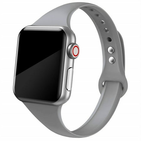 LEIXIUER Slim Silicone strap Compatible with Apple watch Bands 38mm 40mm 41mm 44mm 45mm 42mm Ultra 49mm for iWatch Series 8 7 SE 6 5 4 3 2 1 Silicone Sport wrsitband bracelet correa