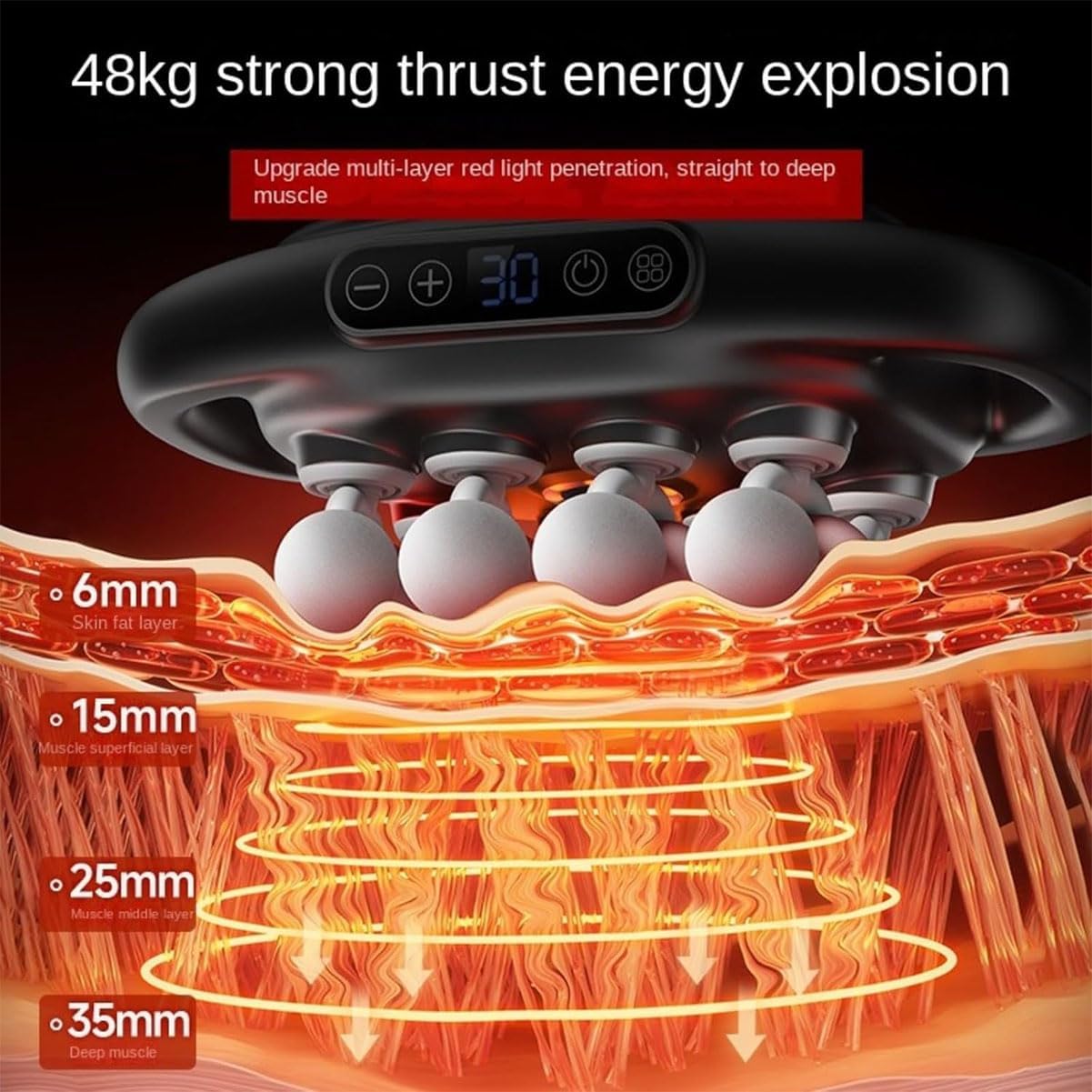 Massager, 2026 New Mini  Husband 2.0 Massage, 16 Head Massager Gun, 30 Intensity Levels & 3 Smart Modes, for Legs,Back,Waist,Buttocks Muscles