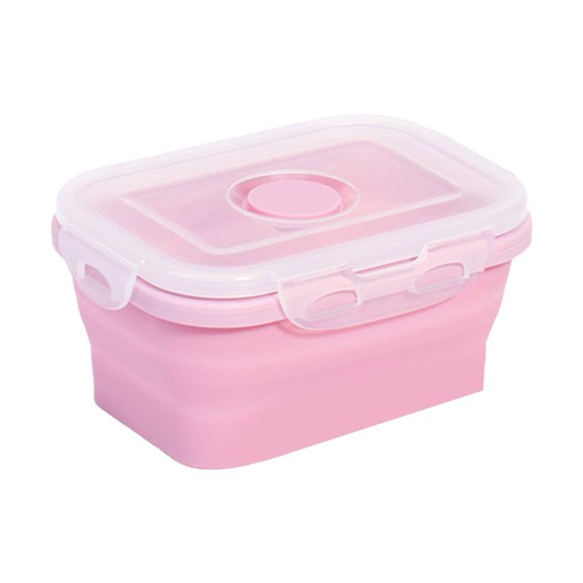 Folding Lunch Box Portable Lunch Box Compact Versatile 350ml/800ml Silicone Lunch Box Ideal for Office School Home