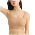 thumbnail image 1 of Curenmufel Running Sports Bras for Women Sports Bras for Women High Support Built-in Contour Cup Padded Wireless Training Narrow Racerback Bra (Coffee,L), 1 of 7