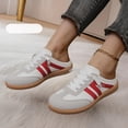 thumbnail image 7 of NexTorq Womens Flat Shoes, Women Sneakers, Arch Support Shoes for Women, Women's Slip on Sneakers, Fashionable Contrast Backless Sneakers, Casual Open Back Lace Up Walking Sports Shoes, Red, 6.5, 7 of 7