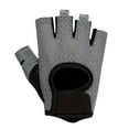 thumbnail image 2 of FORICOM Cycling Gloves - Half-Finger Cycling Gloves With Cushioning Pads, Shock-Absorbing, Non-Slip, Breathable, Suitable For Mountain Bike And Road Bike Riding - L (Gray), 2 of 5