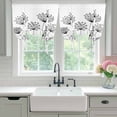 thumbnail image 4 of Black Dandelion Tie Up Curtains for Windows, Adjustable Balloon Window Shades, Country Modern Minimalist Flower Kitchen Window Treatments Adjustable Roll Up Curtain for Basement/Nursery 52"x45", 4 of 8