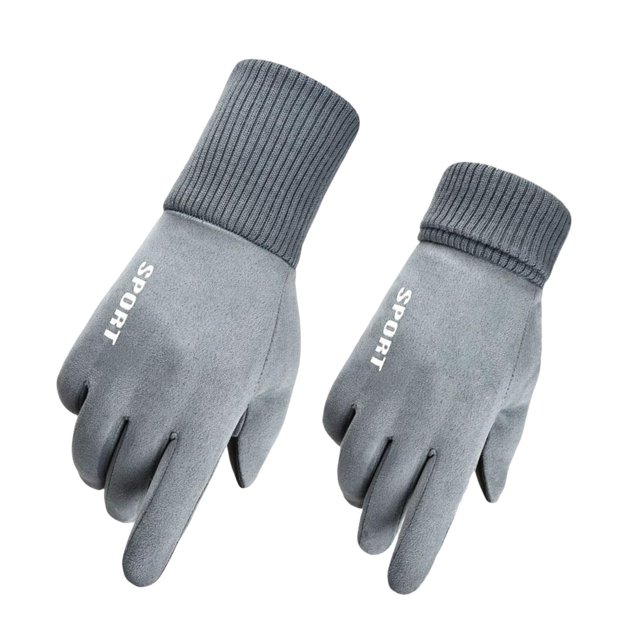 guantes deportivos cálidos de invierno de gamuza antideslizantes para correr patinar clima frío mujeres azul verde sunnimix guantes cálidos de invierno Par de guantes de gamuza azul y verde según título, vista frontal centrada; puños elásticos acanalados, palma antideslizante con la palabra SPORT en blanco, puntas táctiles en pulgar e índice y forro interior térmico; aptos para correr, ciclismo y patinaje y a menudo usados para manejar teléfonos con pantalla táctil en clima frío.