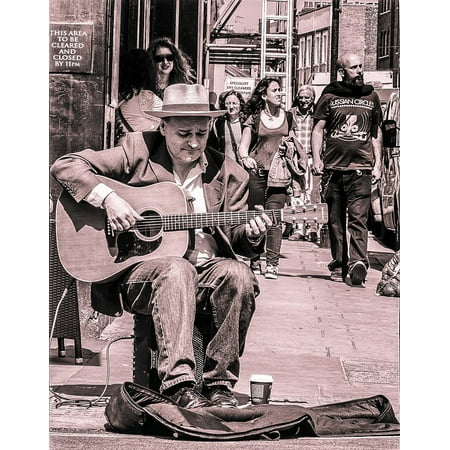 - Canvas Print Performer Adult Music Musician Street Player Stretched Canvas 10 x 14