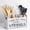 A002- White, variant on Silverware Caddy, Caddy Organizer, 12X6 In, 3 Compartment, Wooden Black, Rustic Farmhouse Decor, Kitchen Countertop Storage, Dining Table Display, 1 Pc