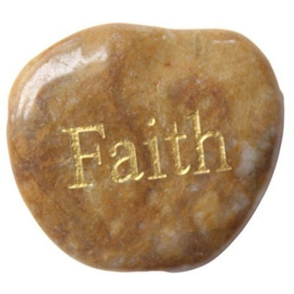 Inspirational Message Stones Engraved with Uplifting Words of Wisdom - Faith