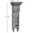 thumbnail image 2 of Ekena Millwork 3"W x 1 7/8"D x 8 1/2"H Hampshire Small Drop Corbel, 2 of 5