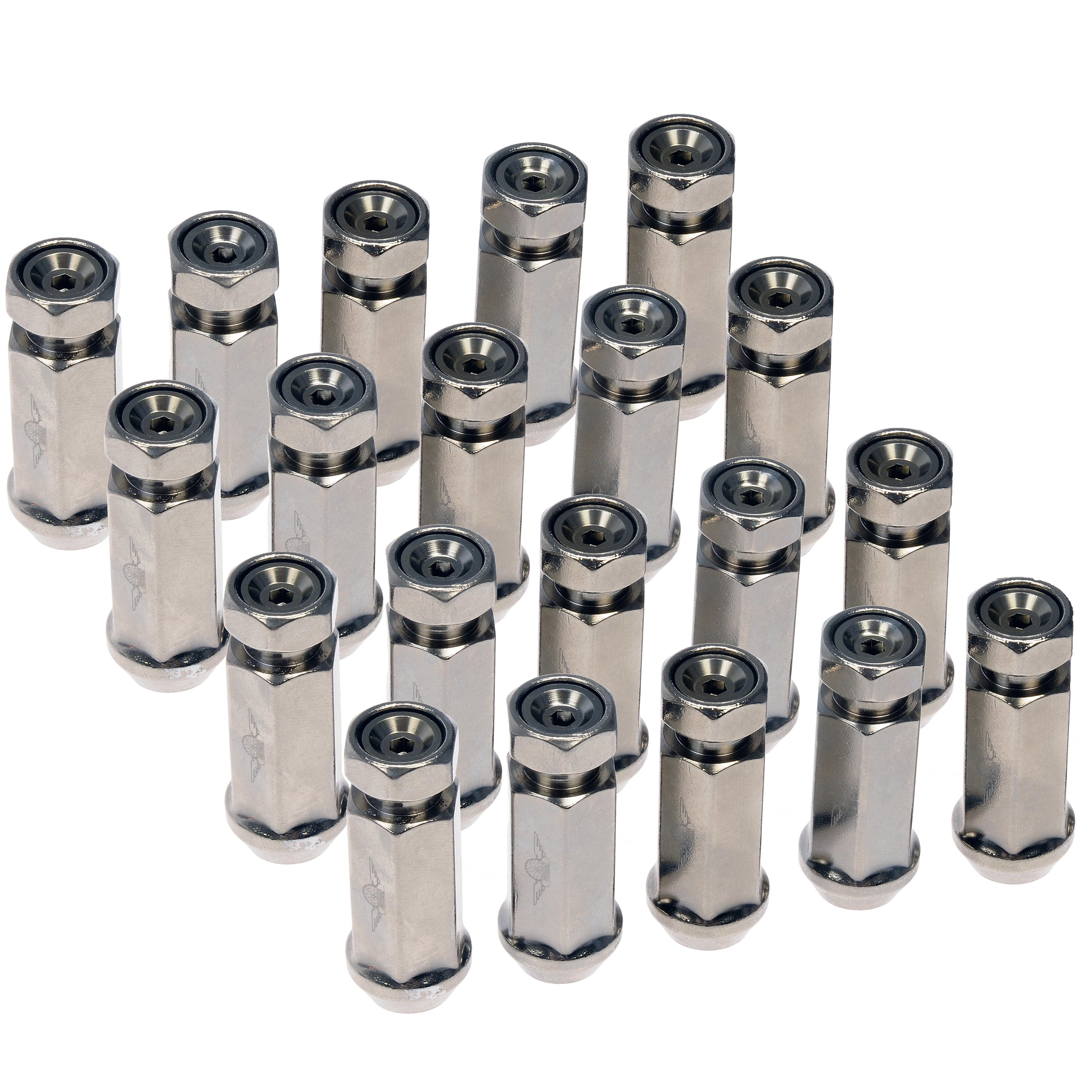 Dorman 712-445M Wheel Lug Nut for Specific Nissan Models, Hyper Silver (Pack of 20)