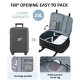 thumbnail image 4 of WANDF 18'' Carry on Travel Backpack with Clear Toiletry Bag,30L Airline Approved Personal Item Bag 18x14x8 with USB Port, Laptop Backpack Casual Daypack for Weekender Business(Black), 4 of 10