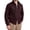 Burgundy, variant on Men's Stand Collar Zip Up Canvas Bomber Jacket Snap Flap Pockets Ribbed Cuff Hem Casual Utility Outerwear for Spring Fall Brown XXL