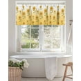 thumbnail image 4 of Sunflower Valances for Windows Summer Flower Yellow Plant Gradient Background Valance Rod Pocket Short Window Treatments Curtains for Kitchen Bathroom Living Room Bedroom, 60 x 18 Inch, 4 of 7