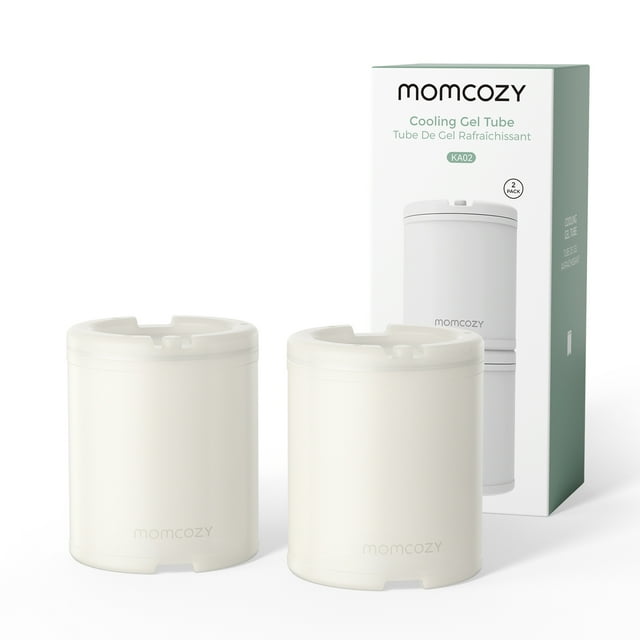 Momcozy Tube de Gel Rafraîchissant, Rétention du Froid Très Efficace 24 Heures, Compatible avec Refroidisseur de Lait Maternel Momcozy, 2 Pcs