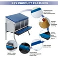 thumbnail image 1 of EDTara Metal Chicken Nesting Box Provides Sturdy Galvanized Steel Build and a Convenient Removable Roll-Out Tray, Ensuring Easy Egg Gathering and Cleaning for Backyard or Farm Poultry Setups, 1 of 9