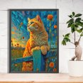 thumbnail image 2 of Pintura de diamante 5D DIY Taladro redondo completo Meadow Kitty Kit Decoración del hogar Hugtrwg Para estrenar, 2 of 9