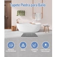 thumbnail image 2 of Tapete de Baño de Piedra, Tapete de Secado Rápido, Absorbente de Humedad, Antideslizante, Fácil de Limpiar, Gris, 39x60 cm, 2 of 8
