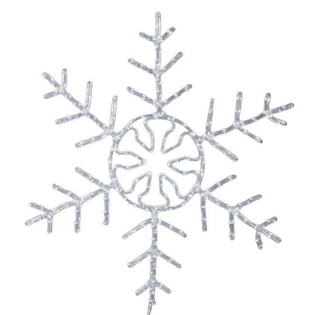Vickerman X106272 72 in. Forked Snowflake Christmas Ornament with 480 Pure White LED Lights