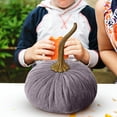 thumbnail image 5 of Meggemo Velvet Pumpkins Fall Decor, Handmade Velvet Pumpkins Decor, Stuffed Fabric Pumpkins for Decorating Fake Pumpkins Harvest Pumpkin, Decorative Pumpkins for Halloween Thanksgiving Decorations, 5 of 5
