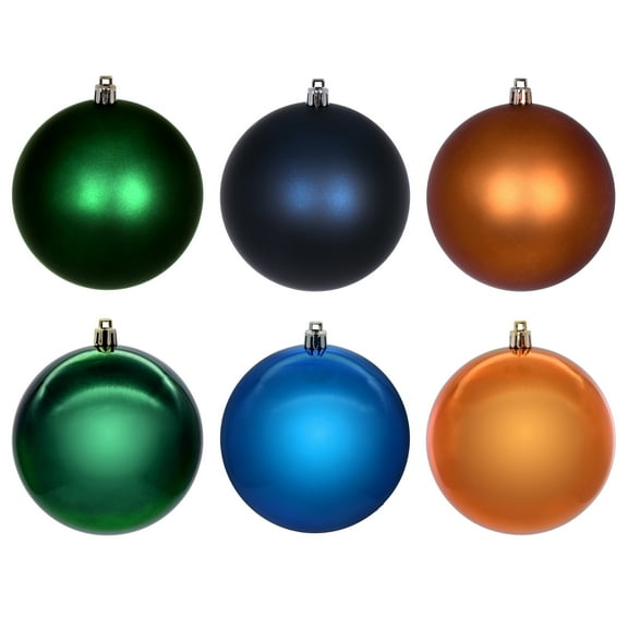 Vickerman 3" Copper, Midnight Blue, and Midnight Green Ornament Assortment, 12 per box.