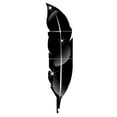 thumbnail image 2 of Vaidha Feather Shaped Mirror Wall Sticker Bedroom Home Decor Decorative Wall Sticker, 2 of 2
