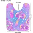 thumbnail image 6 of SKYSONIC Bath Mats Toiletry Mat, Fluffy Plush Absorbent Bath Rugs Carpet with Non Slip Bottom for Bathroom Floor Toilet Tub and Shower,23.6"x15.7"+17.3"x13.4"-Purple Magical Mushroom, 6 of 7