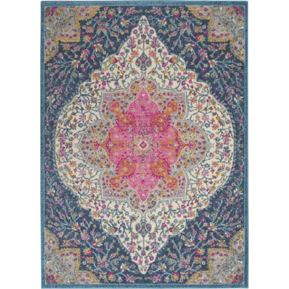 Nourison Passion Vibrant Farmhouse Indoor Rug Multicolor 5'3" x 7'3"