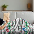 thumbnail image 3 of Polish Soft Flannel Fleece Throw Blanket, Horizontally Arranged Polish Folk Pattern with Flowers and Bands Streaks Curves, Cozy Plush for Indoor and Outdoor Use, 50" x 70", Multicolor, by Ambesonne, 3 of 5