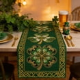 thumbnail image 7 of HuiXinOu Easter Table Runner, St. Patrick's Day Shamrock Kitchen Dining Table Decor for Home Party Holiday Celebration Decoration, 7 of 7