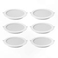 thumbnail image 1 of 6-Pack 12W LED Recessed Downlights Round Ceiling Spotlights White Light Fixtures, 1 of 5