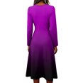 thumbnail image 5 of Women's Boho Floral Maxi Dress Summer Spring Fall Plus Size V Neck Flowy a Line Dress Boho Beach Floral Print Sundress, 5 of 6