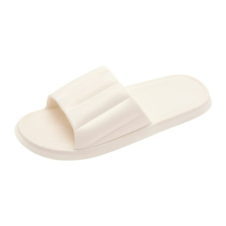 OJSFQUFP Womens Summer Slippers Men and Women Shoes Indoor and Outdoor Home Slippers Fashion Lightweight Sandals Soft Slippers for Women White 40